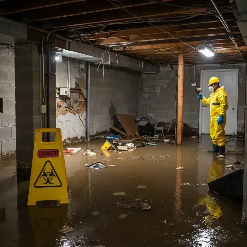 Flooded Basement Electrical Hazard in Perry, IA Property